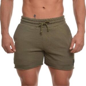 YoungLa French Terry Green White Bodybuilding Shorts - Large